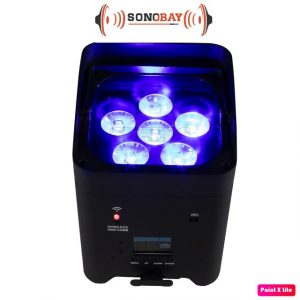 Location lot de 6 par led projecteurs sur  batterie 6x 18 watt rgbwa uv