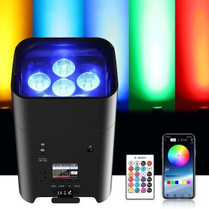 location par à led sur batterie  6x 18w rgbwa uv à lunité