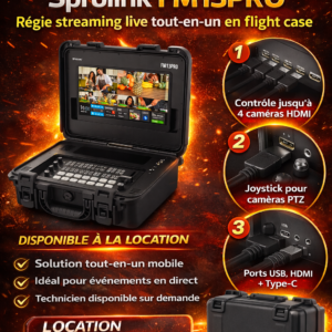 Location Sprolink FM13PRO – Régie de streaming live tout-en-un en flight case